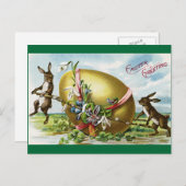 Vintage Easter Greeting Feiertagspostkarte (Vorne/Hinten)