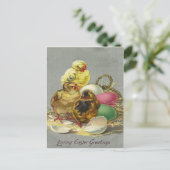 Vintage Easter Greetings 1909 Feiertagspostkarte (Stehend Vorderseite)