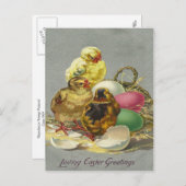 Vintage Easter Greetings 1909 Feiertagspostkarte (Vorne/Hinten)