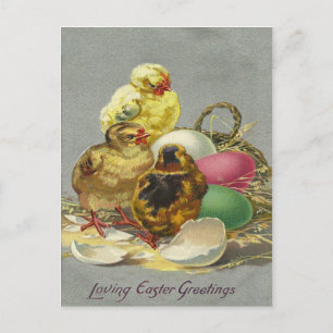 Vintage Easter Greetings 1909 Feiertagspostkarte