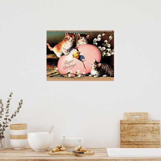 Vintage Easter Greetings Poster (Küche)