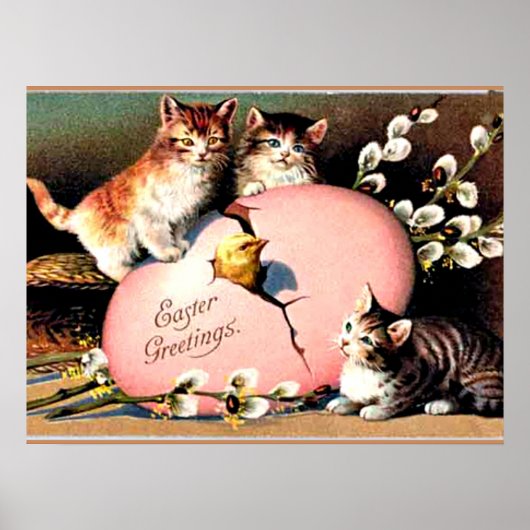 Vintage Easter Greetings Poster (Vorne)