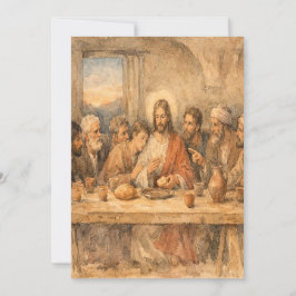 Vintage Easter Last Supper Greeting Card Feiertagskarte