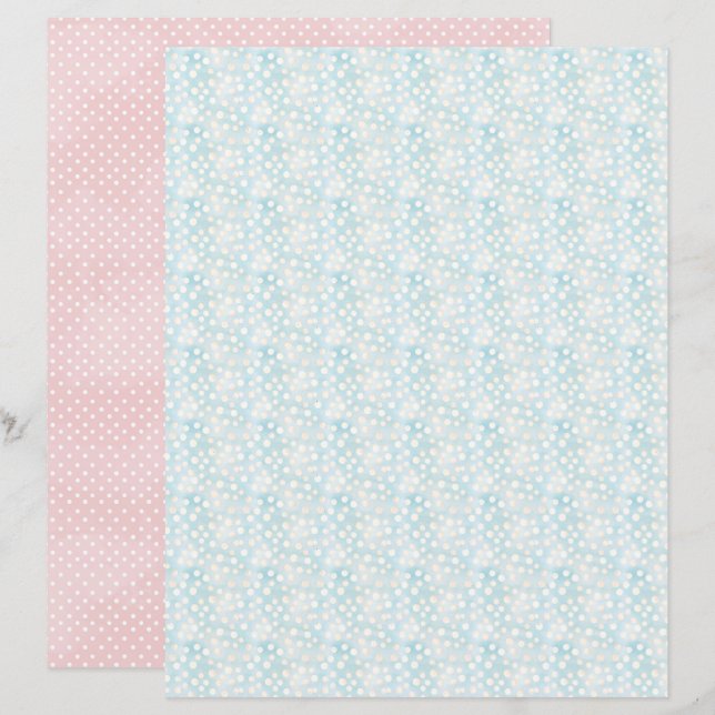 Vintage Easter Polka Dot Scrapbook Paper (Vorne/Hinten)