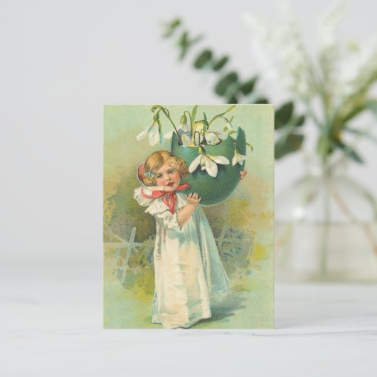 Vintage Easter Postcard Feiertagspostkarte (Stehend Vorderseite)