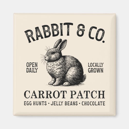 Vintage Easter Rabbit  Magnet (Vorne)