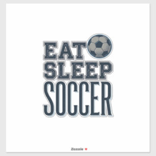 Vintage Eat Sleep Fußball Shirt Design (2)_1 Aufkleber