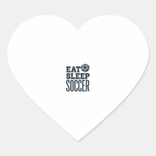 Vintage Eat Sleep Fußball Shirt Design (2)_1 Herz-Aufkleber