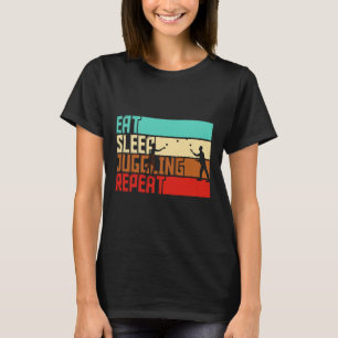 Vintage Eat Sleep Repeat Jonglieren T-Shirt