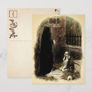 Vintage-Ebenezer-Scrooge-Postkarte Postkarte