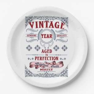 Vintage, echte Qualität, bis zur Perfektion gealte Pappteller