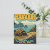 Vintage Ecuador Galapagos Travel Postkarte (Stehend Vorderseite)