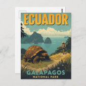 Vintage Ecuador Galapagos Travel Postkarte (Vorne/Hinten)