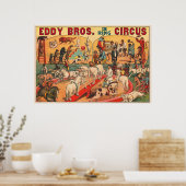 Vintage Eddy Brothers Zirkusposter Poster (Küche)