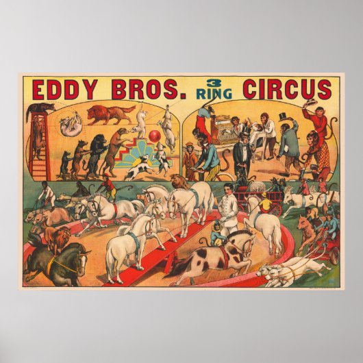 Vintage Eddy Brothers Zirkusposter Poster (Vorne)