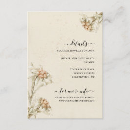 Vintage Edelweiss-Floral-Aquarellfarben Begleitkarte