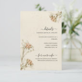 Vintage Edelweiss-Floral-Aquarellfarben Begleitkarte (Stehend Vorderseite)