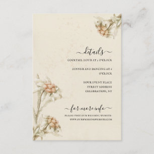 Vintage Edelweiss-Floral-Aquarellfarben Begleitkarte