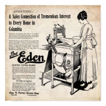 Vintage Eden Electric Clothes Washer Druck