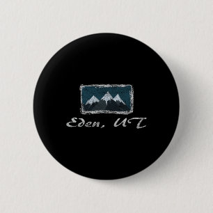 Vintage Eden Utah Winter Skifahren Spaß Button