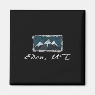 Vintage Eden Utah Winter Skifun Magnet