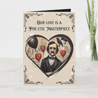Vintage Edgar Allan Poe Valentinstag Karte