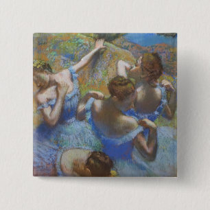 Vintage Edgar Degas Blaue Tänzerinnen Ballett Kuns Button