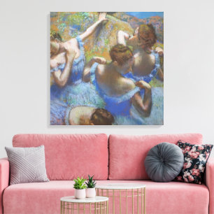 Vintage Edgar Degas Blaue Tänzerinnen Ballett Kuns Leinwanddruck