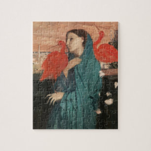 Vintage Edgar Degas Junge Frau mit Ibis Kunst Puzzle