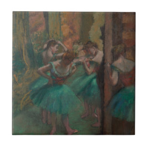 Vintage Edgar Degas Tänzerinnen in Grün Ballett Ku Fliese