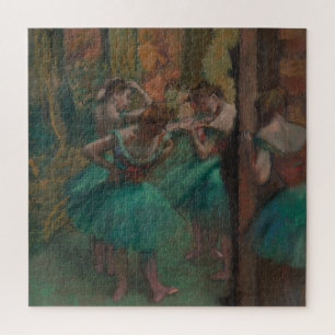 Vintage Edgar Degas Tänzerinnen in Grün Ballett Ku Puzzle
