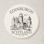 Vintage Edinburgh | Castle Retro Design Magnet