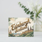 Vintage Edinburgh Charme Postkarte (Stehend Vorderseite)