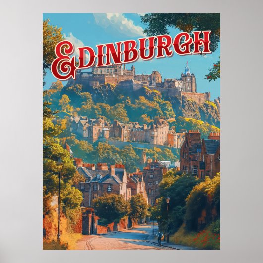 Vintage Edinburgh  Poster (Vorne)