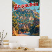 Vintage Edinburgh  Poster (Küche)