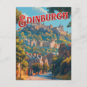 Vintage Edinburgh  Postkarte