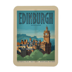Vintage Edinburgh Schottland Geschenke & Souvenirs Magnet
