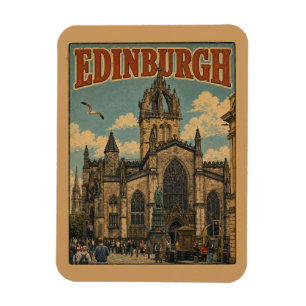 Vintage Edinburgh Schottland Geschenke & Souvenirs Magnet