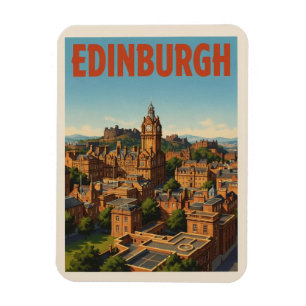 Vintage Edinburgh Schottland Geschenke & Souvenirs Magnet