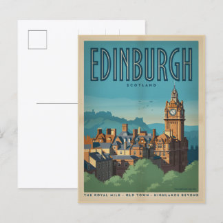 Vintage Edinburgh Schottland Geschenke & Souvenirs Postkarte