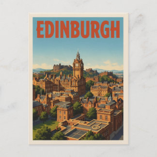 Vintage Edinburgh Schottland Geschenke & Souvenirs Postkarte