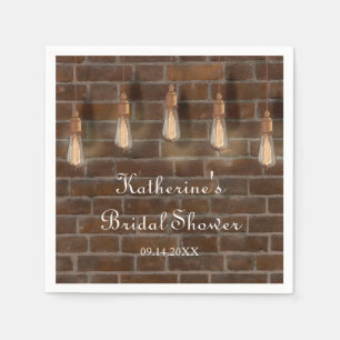 Vintage Edison Lightbulbs Industrielle Hochzeit Serviette