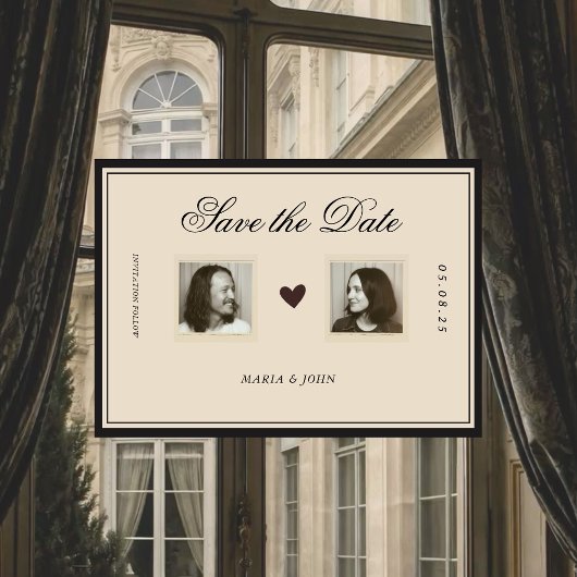 Vintage Editorial Facing two Portrait