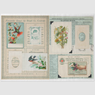 Vintage Edwardian-Bilder Seidenpapier