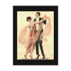 Vintage Edwardian Dancing Couple Postcard