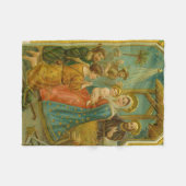 Vintage Edwardian Era Nativity Christmas Card Fleecedecke (Vorderseite (Horizontal))