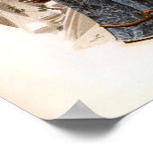 Vintage Edwardian Fashion Lady mit Korb Poster (Ecke)