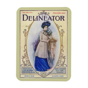 Vintage Edwardian-Magazin-Cover Magnet