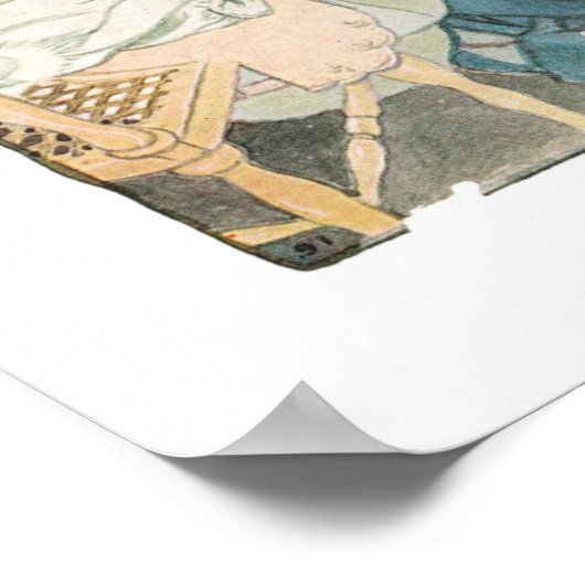 Vintage Edwardian Mutter mit Kind Poster (Ecke)