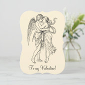 Vintage Edwardian Valentine Engelsfee Feiertagskarte (Stehend Vorderseite)